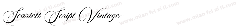 Scarlett Script Vintage字体转换